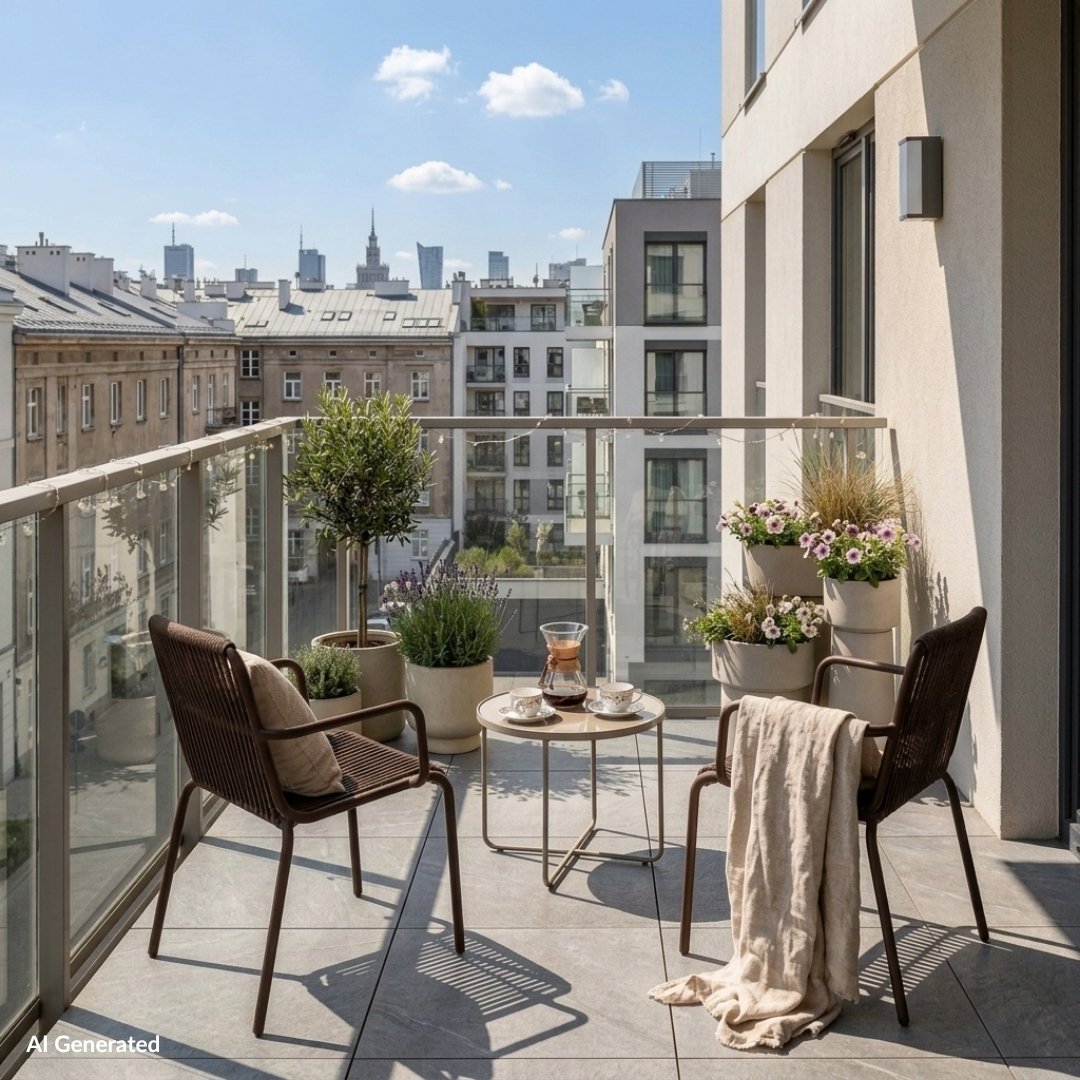 Mały balkon w bloku: jak urządzić przytulny kącik na świeżym powietrzu