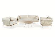 Grab the moment - Garden set | 3-seater sofa + armchair + armchair + round coffee table