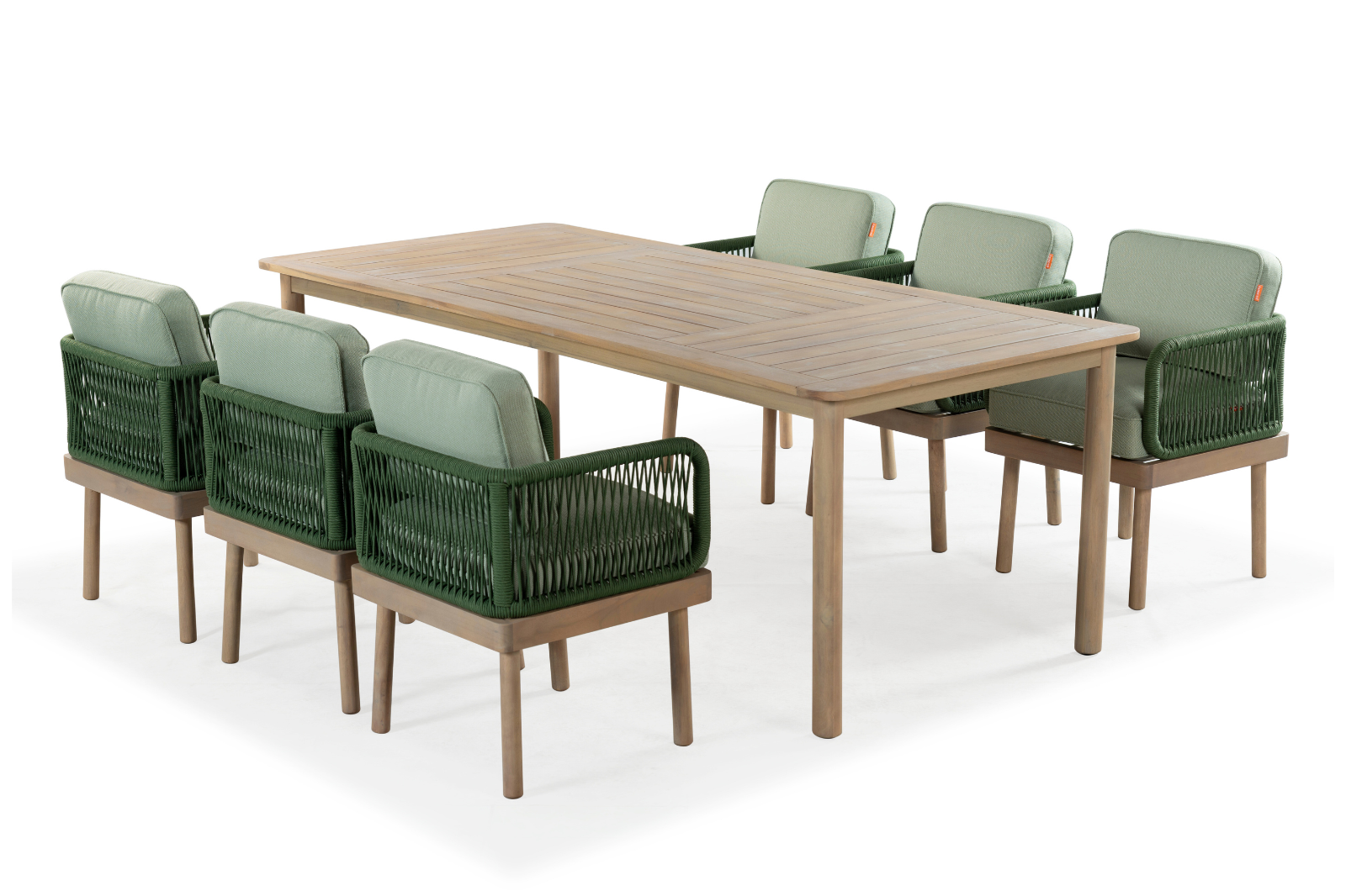 Green it up - Zestaw jadalniany | stół + 6 krzeseł
