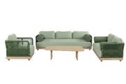 Green it up - Zestaw ogrodowy | Sofa 3 os + sofa 2 os + fotel + stolik kawowy