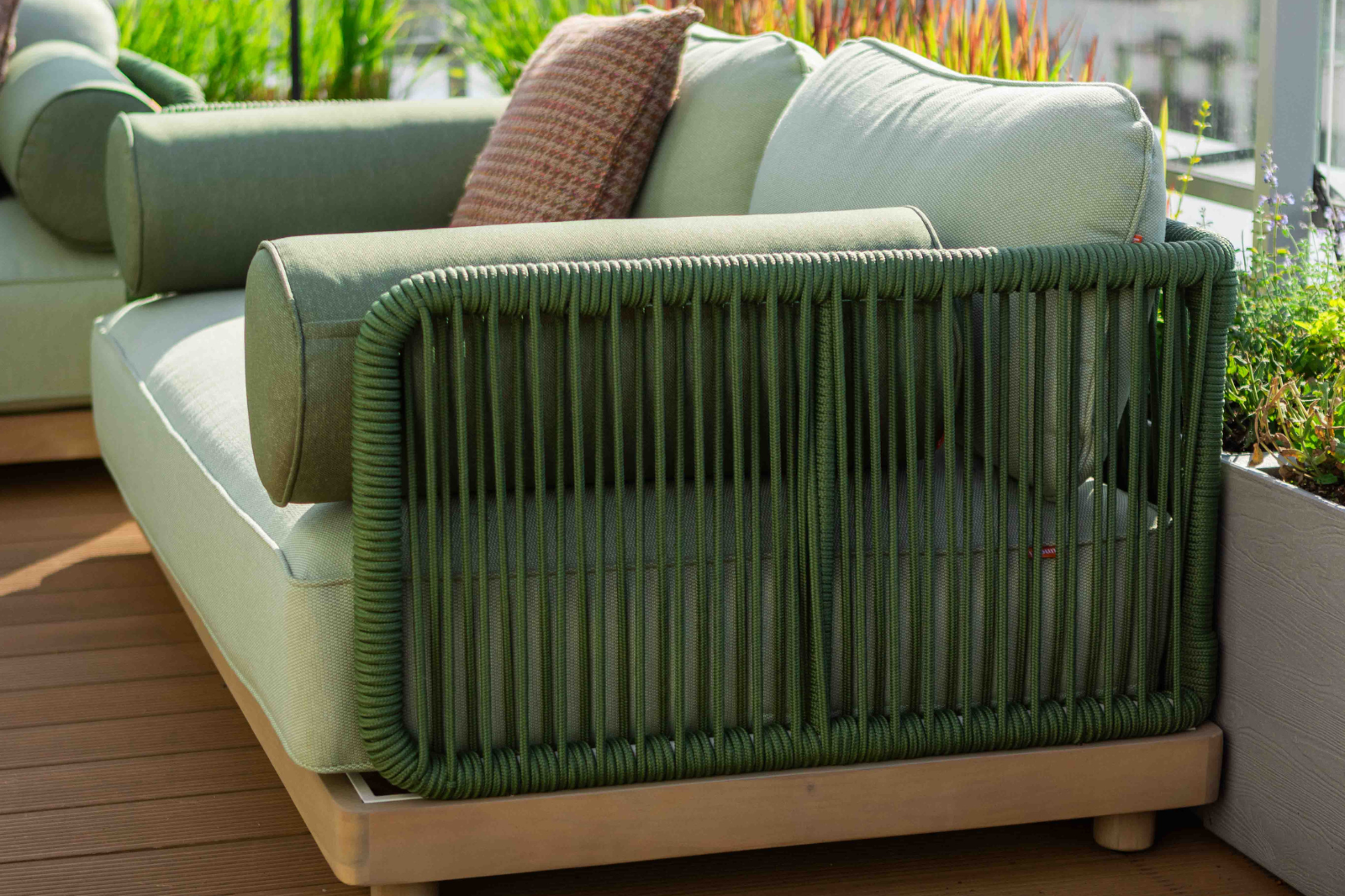 Green it up - Zestaw balkonowy | Sofa 2 os + fotel + stolik kawowy