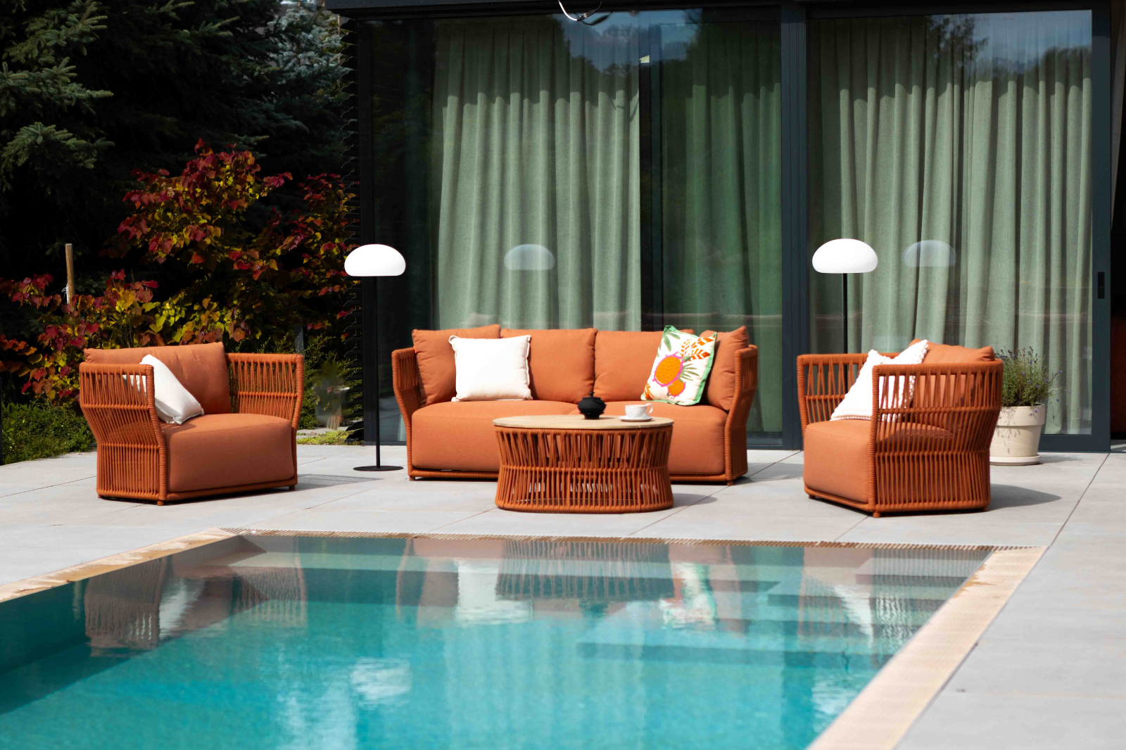 Have some joy! - Zestaw ogrodowy | Sofa 2 os + fotel + fotel + stolik kawowy