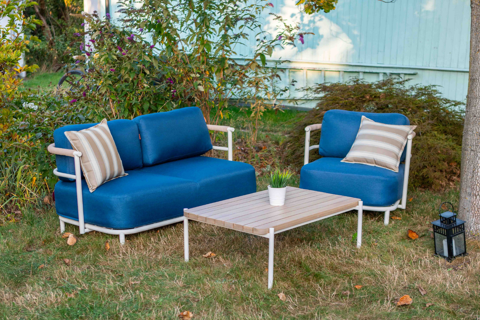 Reach the stars - Zestaw balkonowy | Sofa 2 os + fotel + stolik kawowy