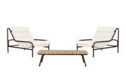Cafea sau ceai - Set de balcon | Șezlong + șezlong + măsuță de cafea